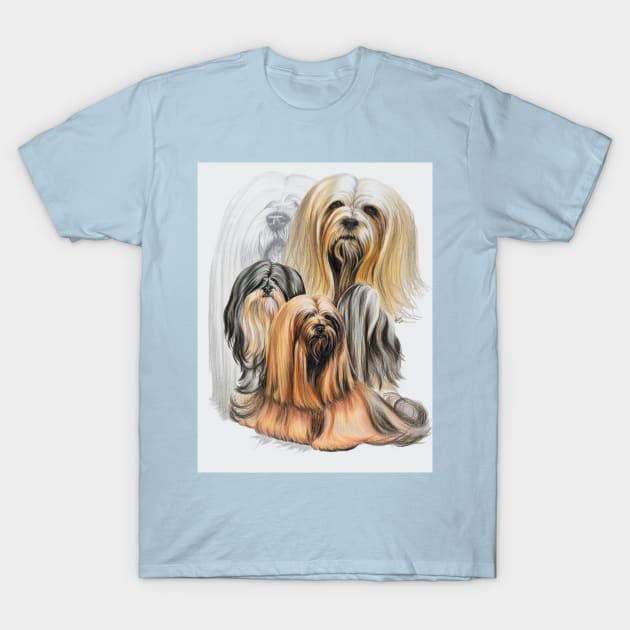 Lhasa Apso Medley T-Shirt by BarbBarcikKeith